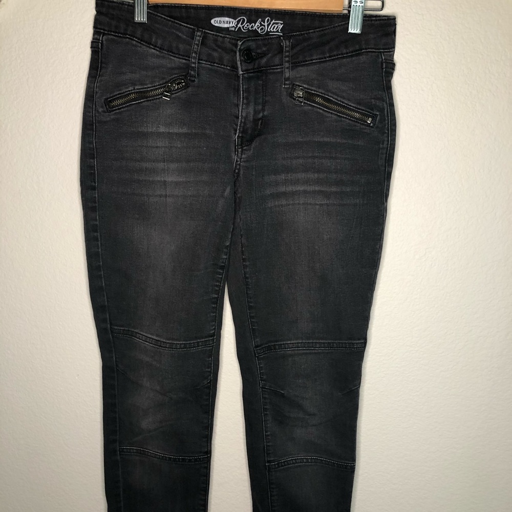 OG Old Navy Rockstar moto jeans
